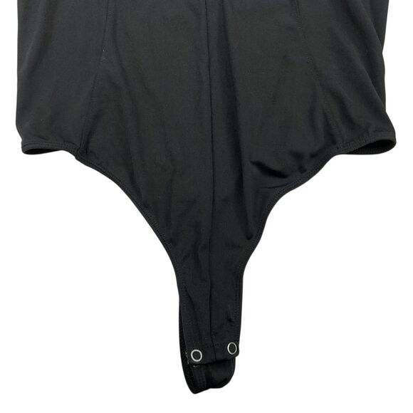 Free People Intimately  Bodysuit Womens Medium Black Long Sleeve V-Neck Comfort - Picture 6 of 11